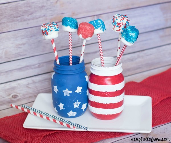 Marshmallow Pops July 4th