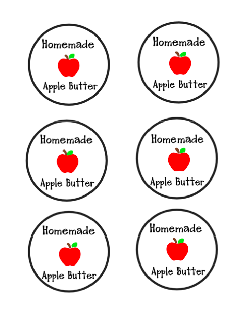 Free Printable Apple Butter Labels