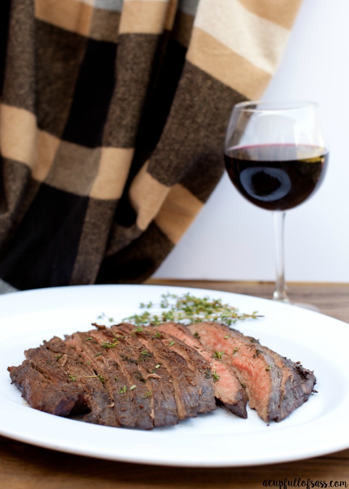 Flank Steak with Red Wine