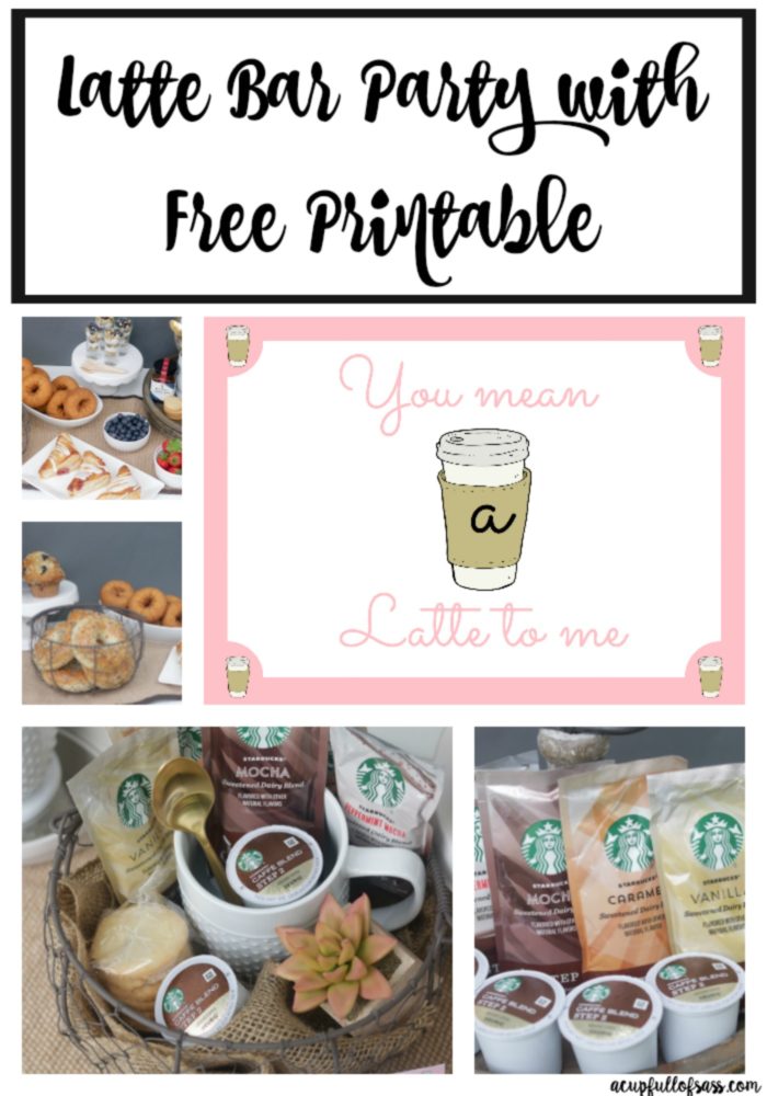 You mean a Latte to me Free Printable for gift basket. A great gift idea for the holiday season. Fill a basket with a mug, spoon and Starbucks Latte K-Cups.Then add this adorable gift tag. 