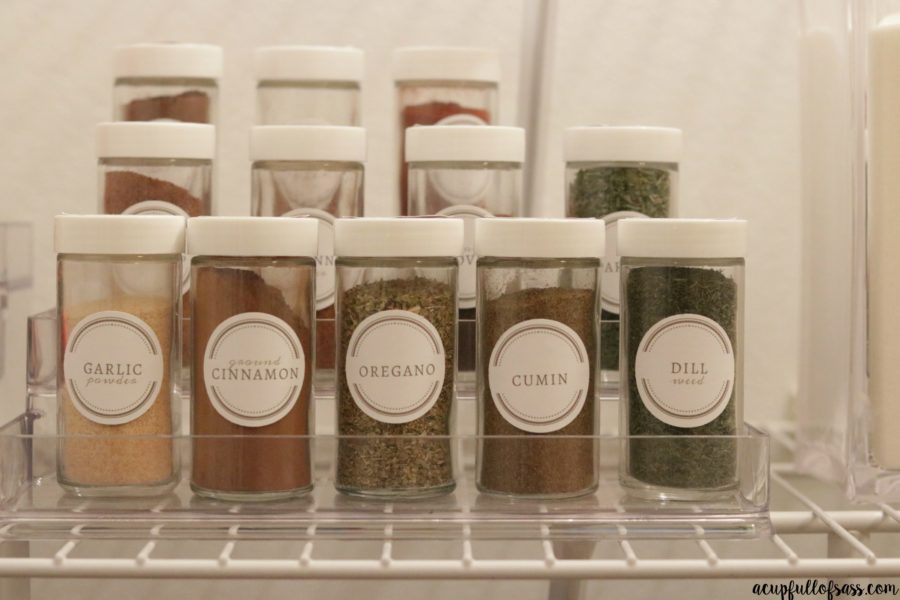 Organize Seasonings with Labels