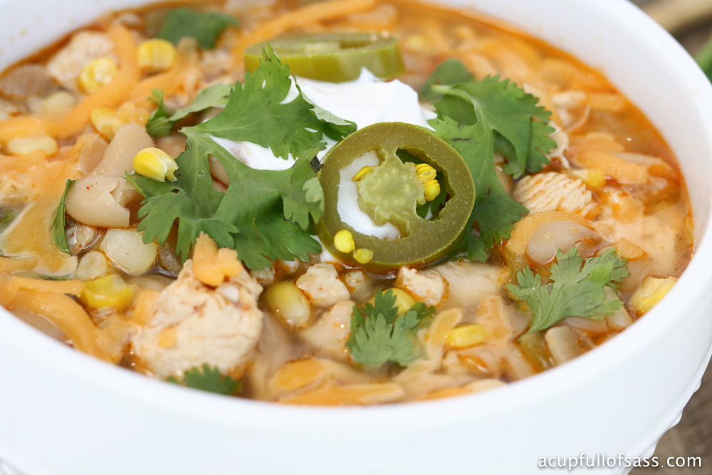 Healthy White Chicken Chili in the Pressure Cooker