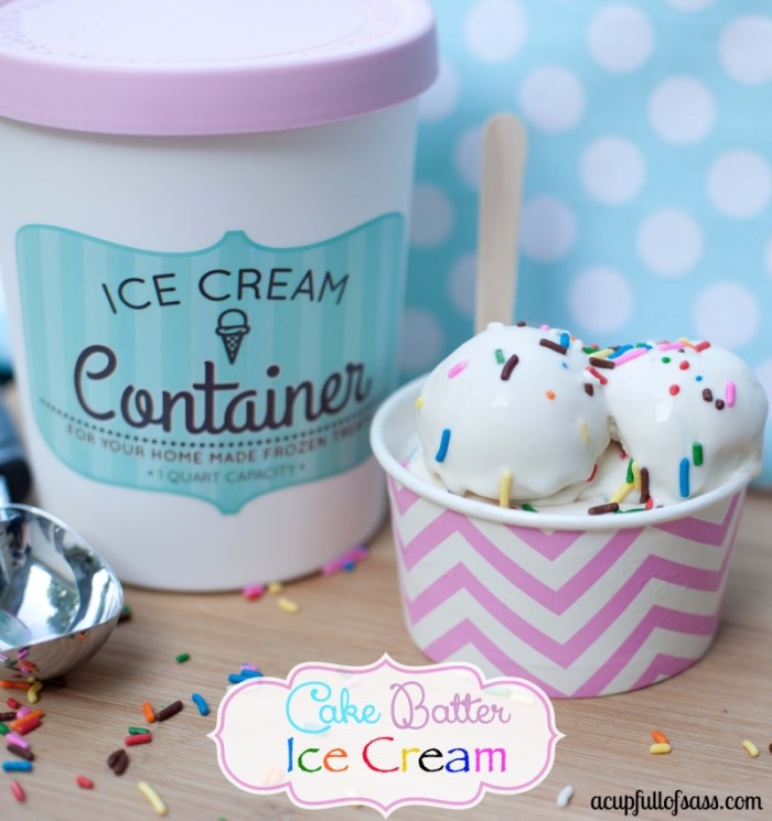 Cake Batter Ice Cream - A Cup Full of Sass