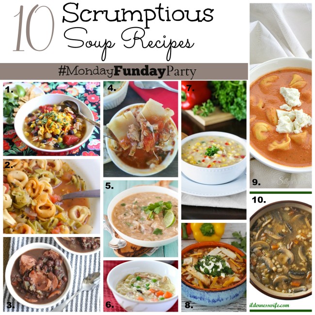 10 Super Delicious Soup Recipes Monday Funday Link Party