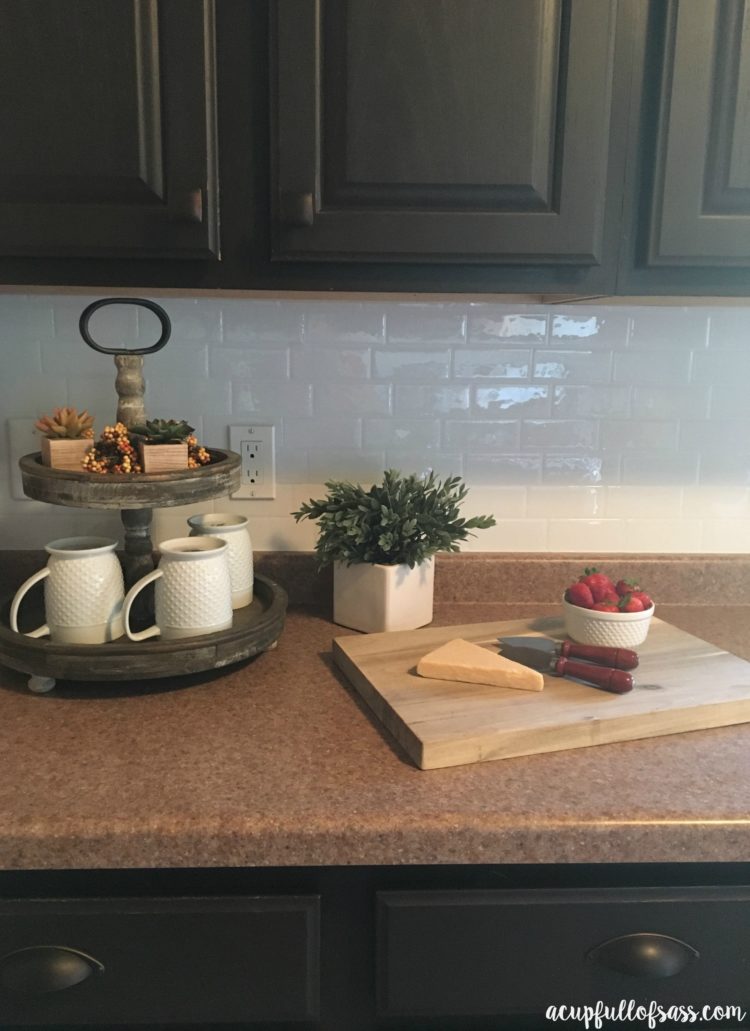 Smart Tiles Kitchen Backsplash - A Cup Full of Sass