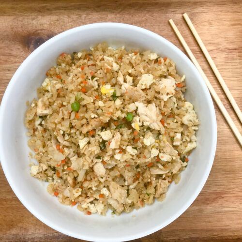 Low Carb Cauliflower Chicken Fried Rice - A Cup Full of Sass