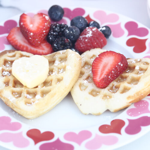 Gaiseeis Heart Mini Waffles Maker Valentines Day Gift Double-Sided