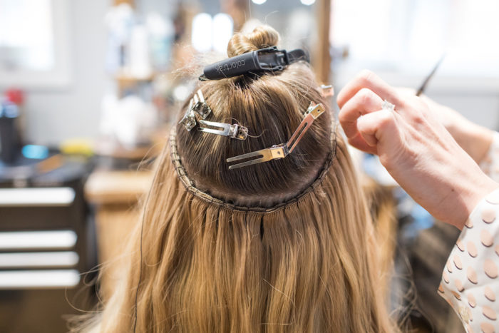 Before and After Hand Tied Hair Extensions - A Cup Full of Sass